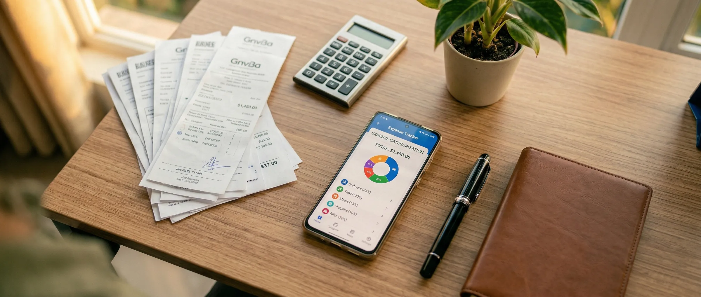 Taxable business expense tracking with percentage-based allocation between business and personal use