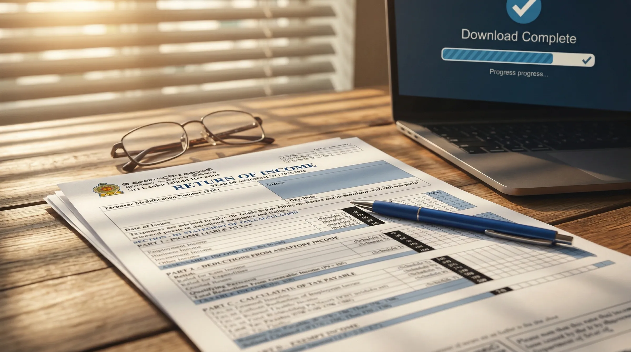 Taxable filing document generation showing Statement of Estimated Tax (SET) for pre-2026/2027 filings and tax return export