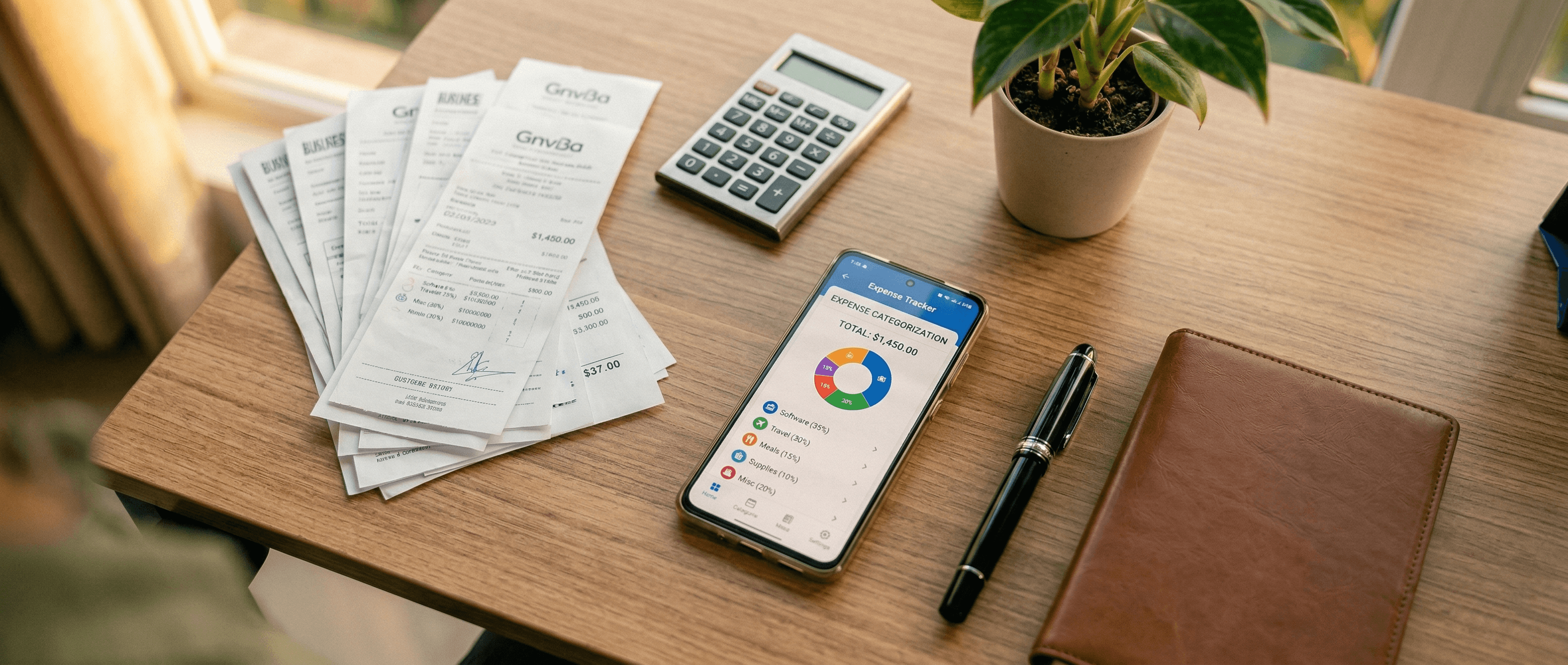 Taxable business expense tracking with percentage-based allocation between business and personal use