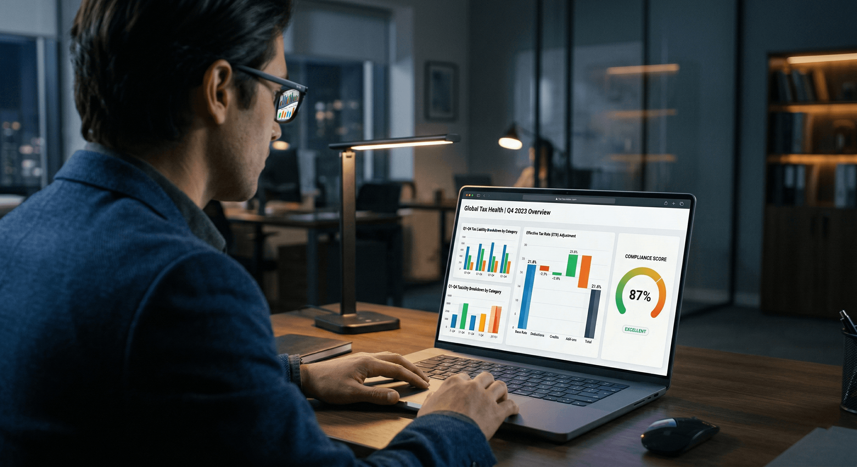 Taxable real-time tax calculation dashboard showing progressive tax brackets and WHT credit deductions